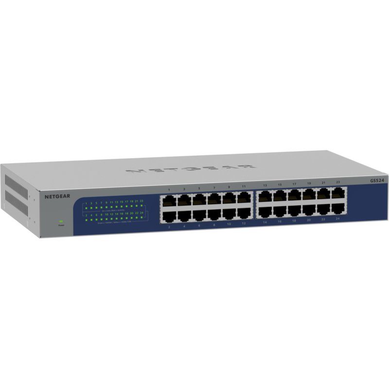 NETGEAR GS524-300EUS commutateur réseau Non-géré Gigabit Ethernet (10/100/1000) Gris