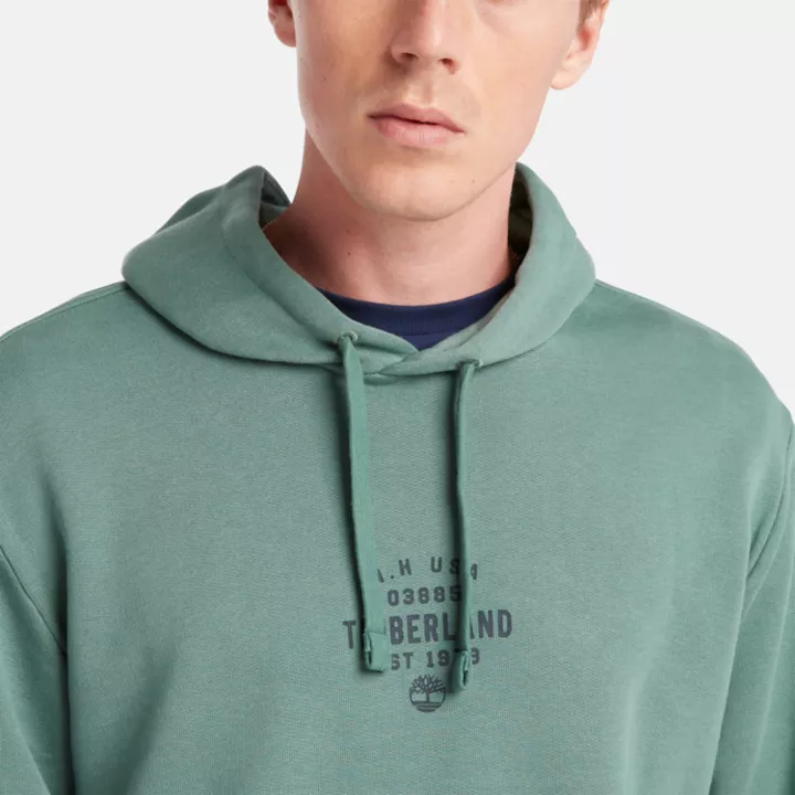 Sweat à capuche avec motif graphique unisexe en bleu sarcelle