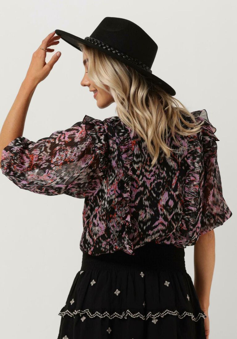 NOTES DU NORD zwarte notes du nord blouse fabiola lurex top