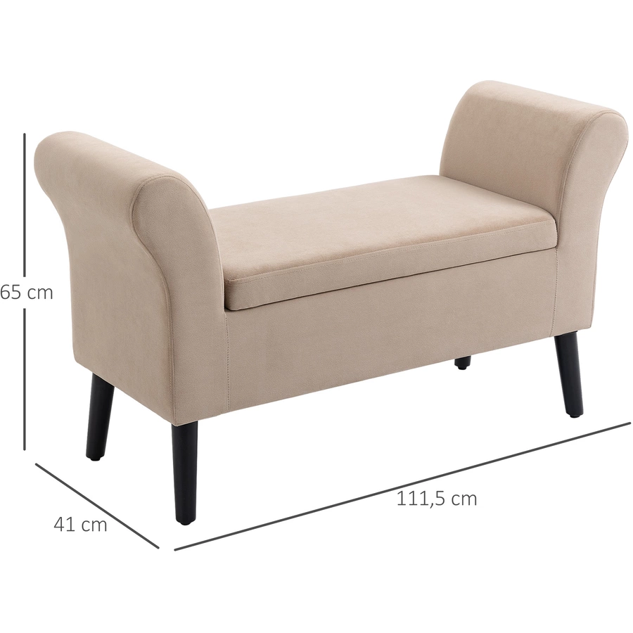 HOMCOM Sitzbank mit Stauraum beige