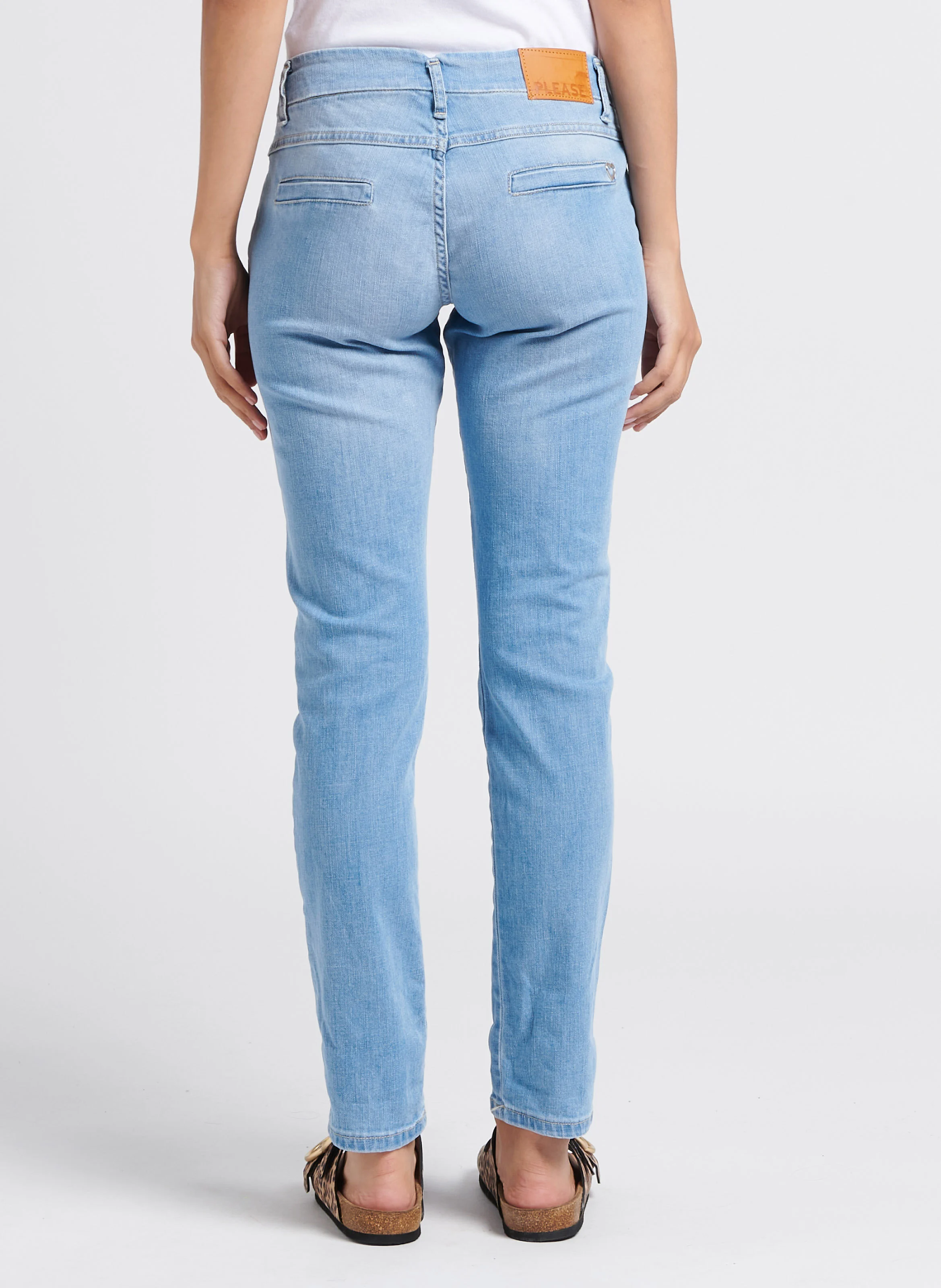 Jean slim taille basse | Bleu