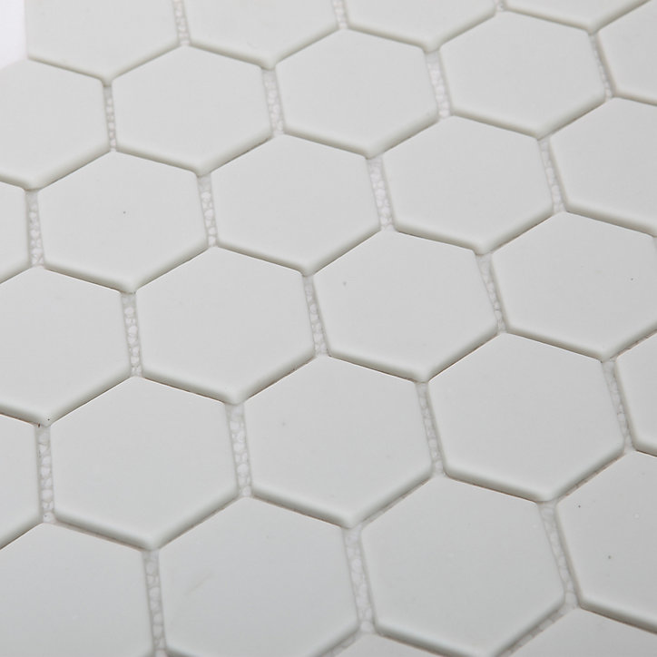 Mosaïque blanc 30x30cm Plain GoodHome