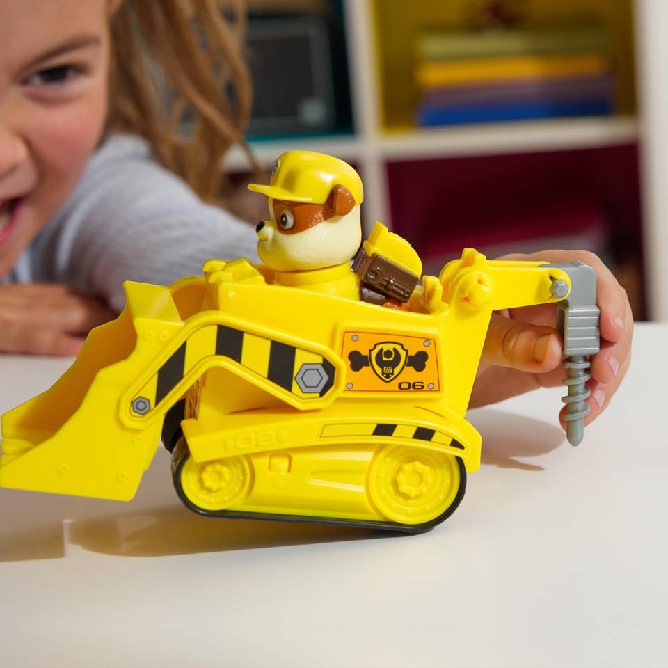 PAW Patrol voertuig met Rubble figuur