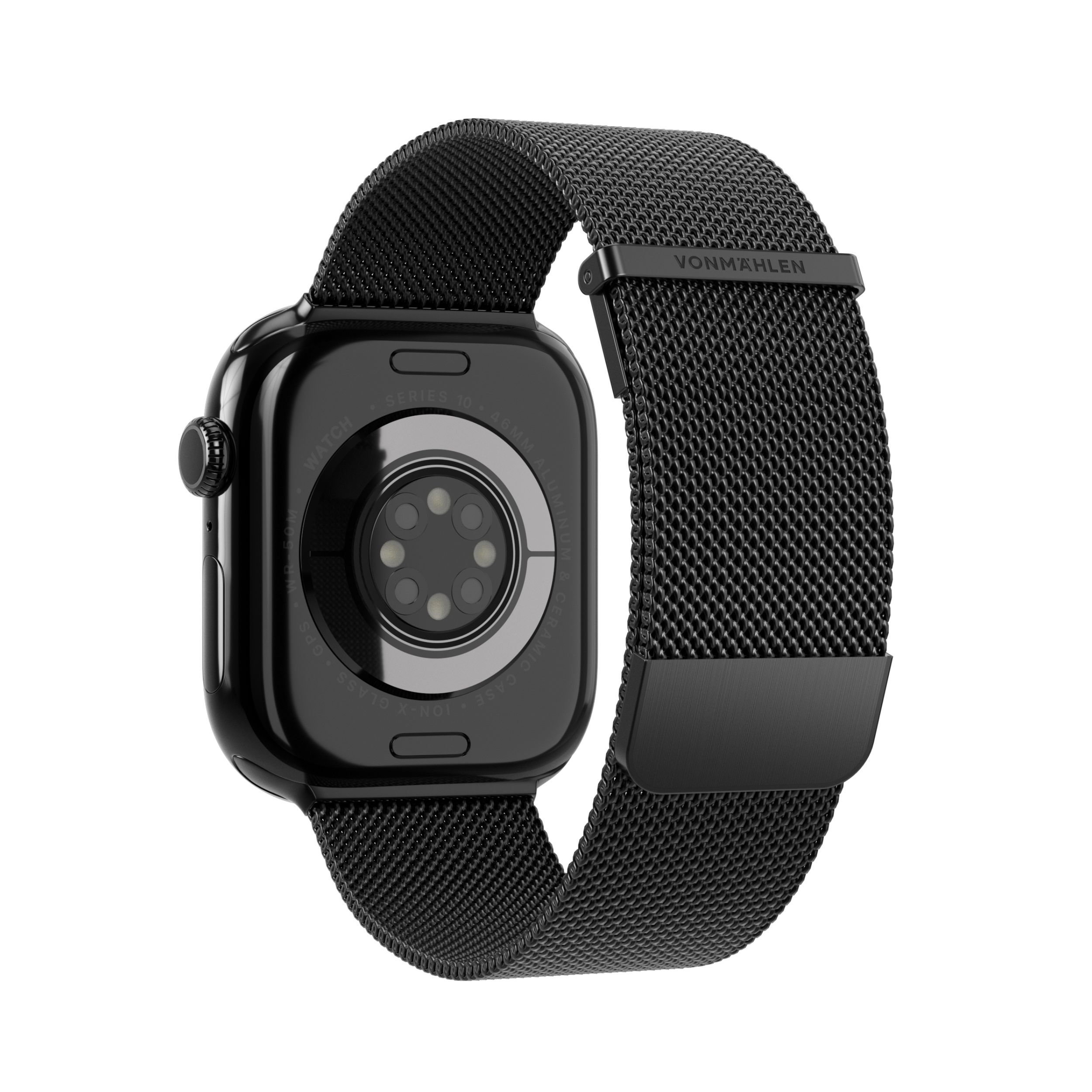 Milanese Loop 2 Apple Watch (49/46/45/44 mm) Edelstahl Armband (AWS00122) (Gelenkumfang: 130-200mm) - Schwarz