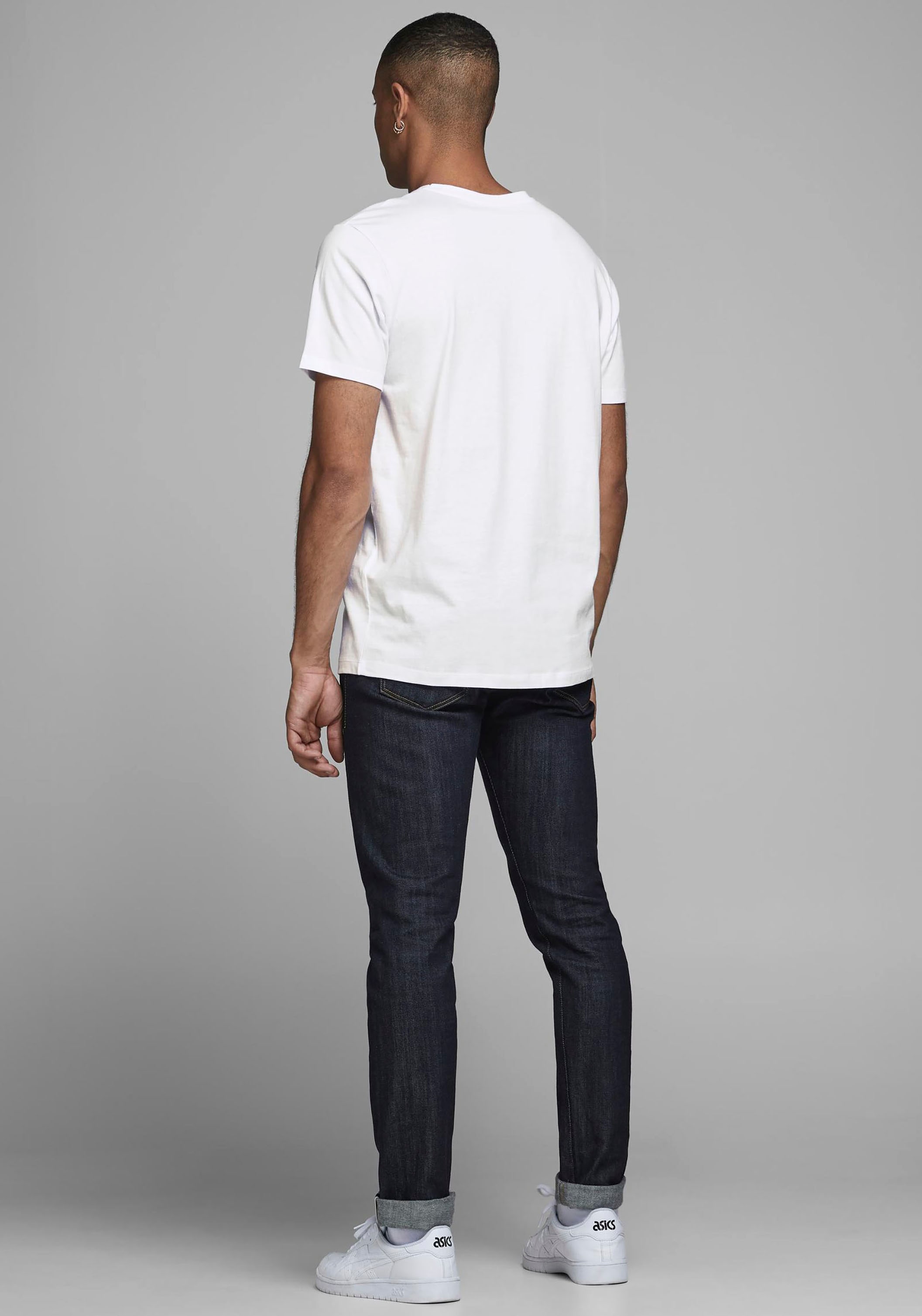 Jack & Jones Rundhalsshirt »JORJXJ im 5er Pack mit Rundhals und angenehmem Tragegefühl«, 5 Stk. unifarben, modisch, regular fit, Baumwolle, Rundhals