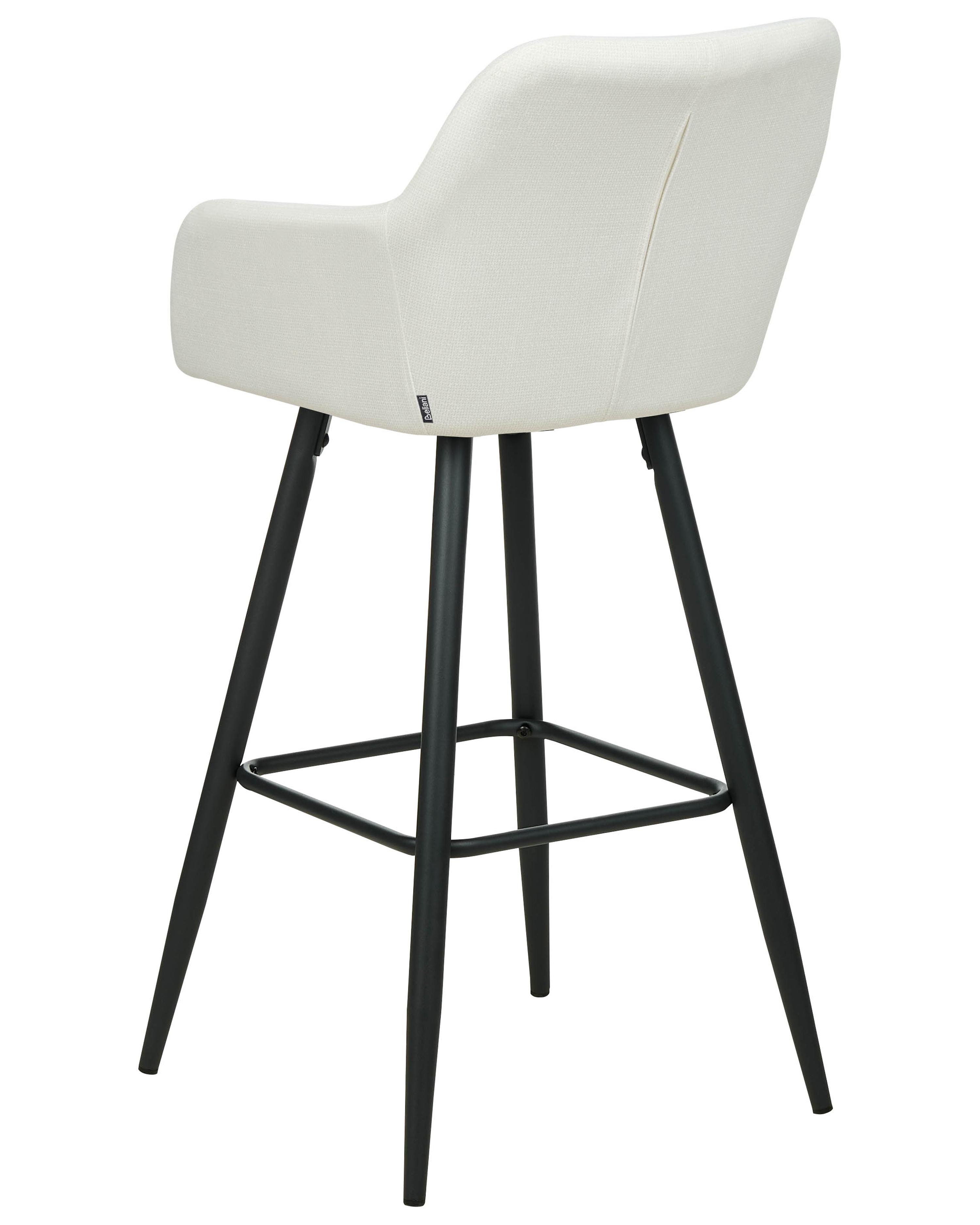 Set van 2 barstoelen CASMALIA Fluweel Gebroken wit