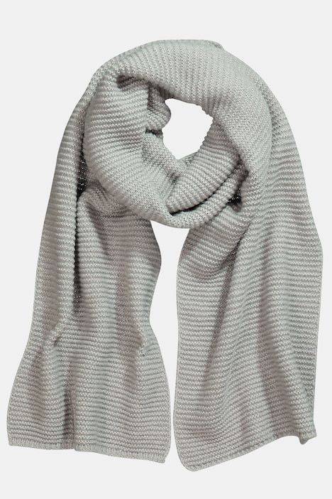 Strickschal, Krausstrick, Rippstruktur, Wollanteil