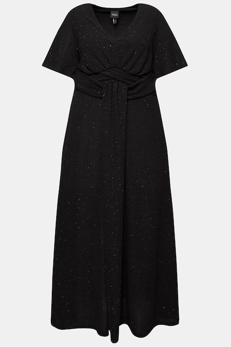 Abendkleid, A-Linie, Glanz-Effekt, Drpaierung