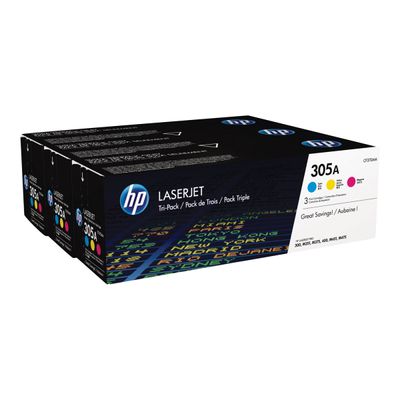 HP 305A - Pack de 3 - cyan, magenta, jaune - cartouche laser d'origine