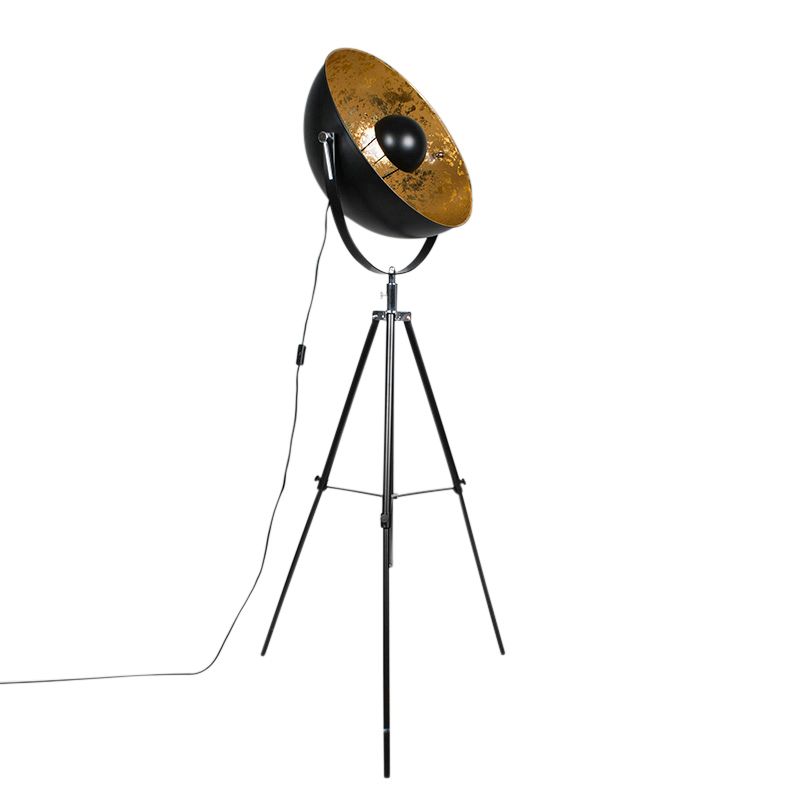 Industriële smart vloerlamp zwart tripod incl. WiFi A60 - Magna 50 Eglip