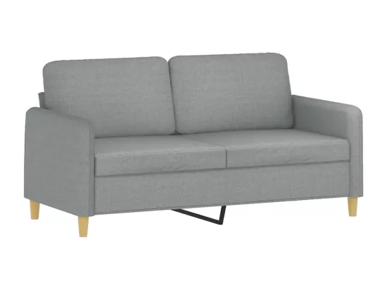 Ensemble de canapés 3 pcs avec coussins Gris clair Tissu