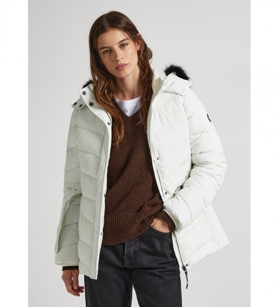 Jaqueta curta Mera da Pepe Jeans, cor off-white