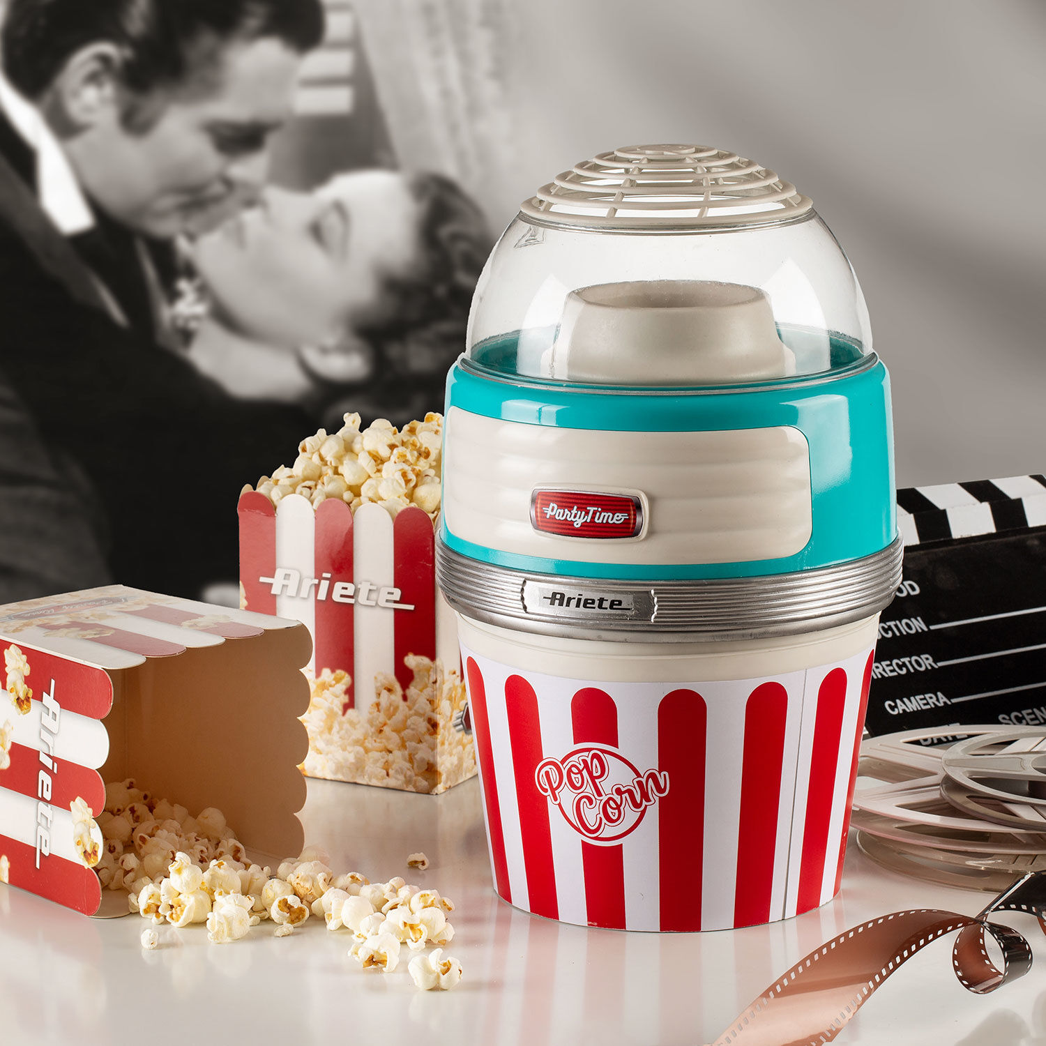 Grosse Ariete Popcorn-Maschine im Retrodesign