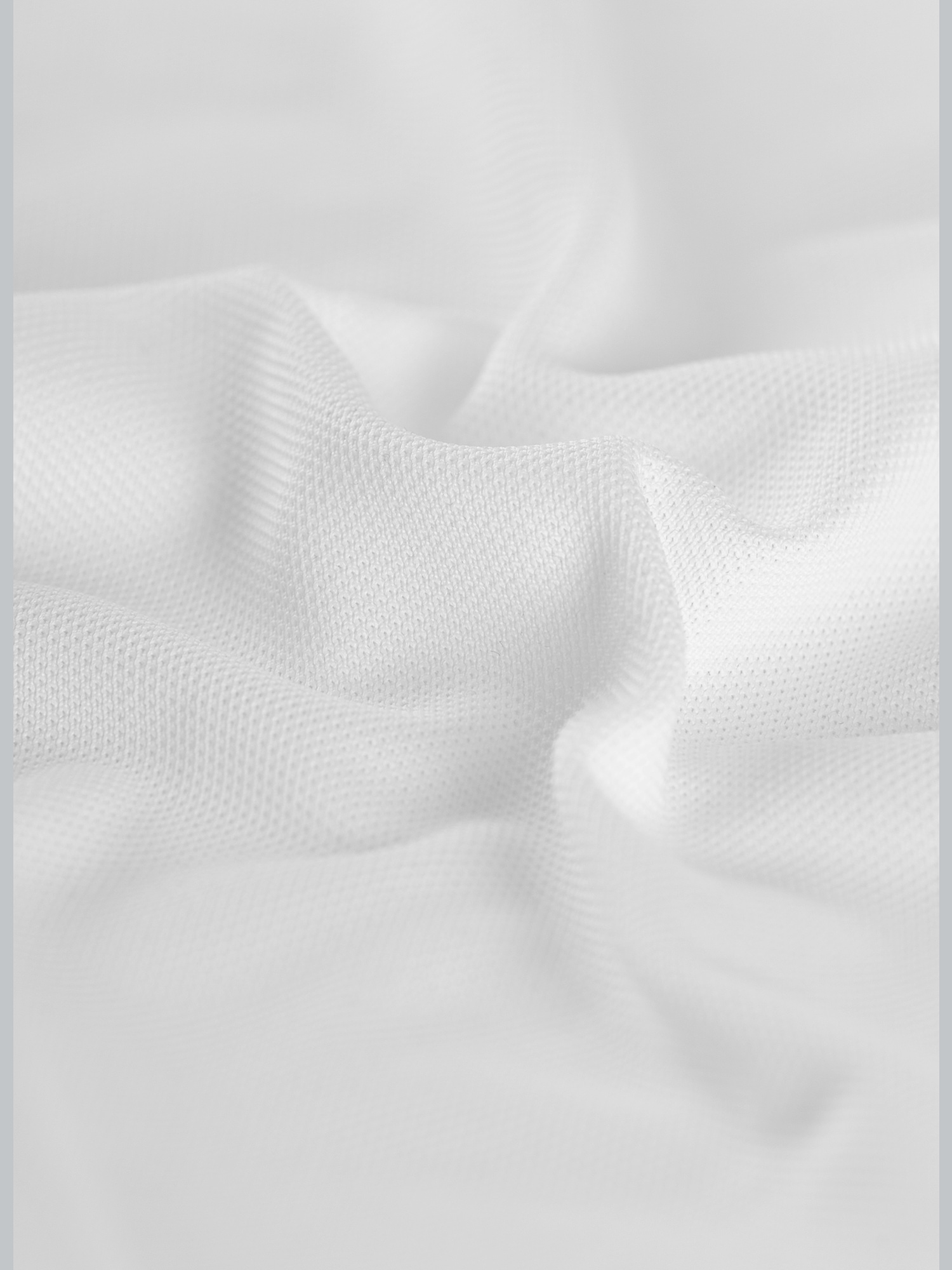 Poloshirt aus Polyester mit Knopfleiste Weiss