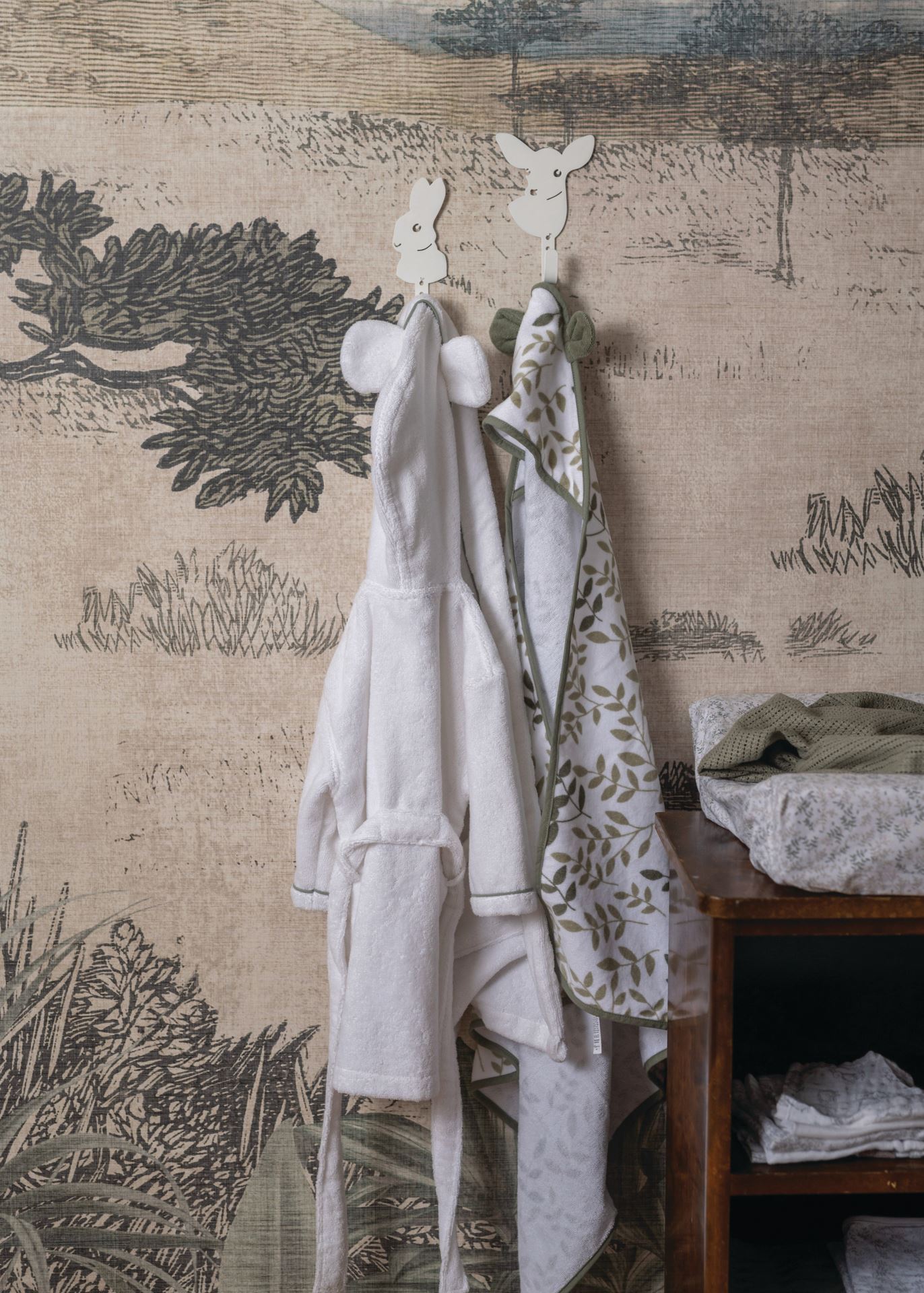 Badekåpe hvit - 86-92 cm