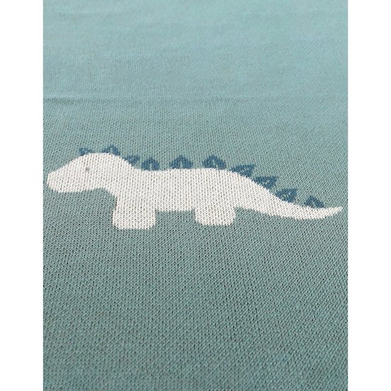 Tiga, Stegi & Ops Couverture tricot en jacquard BIO   Vert        75 x 100 cm   de               Noukies
