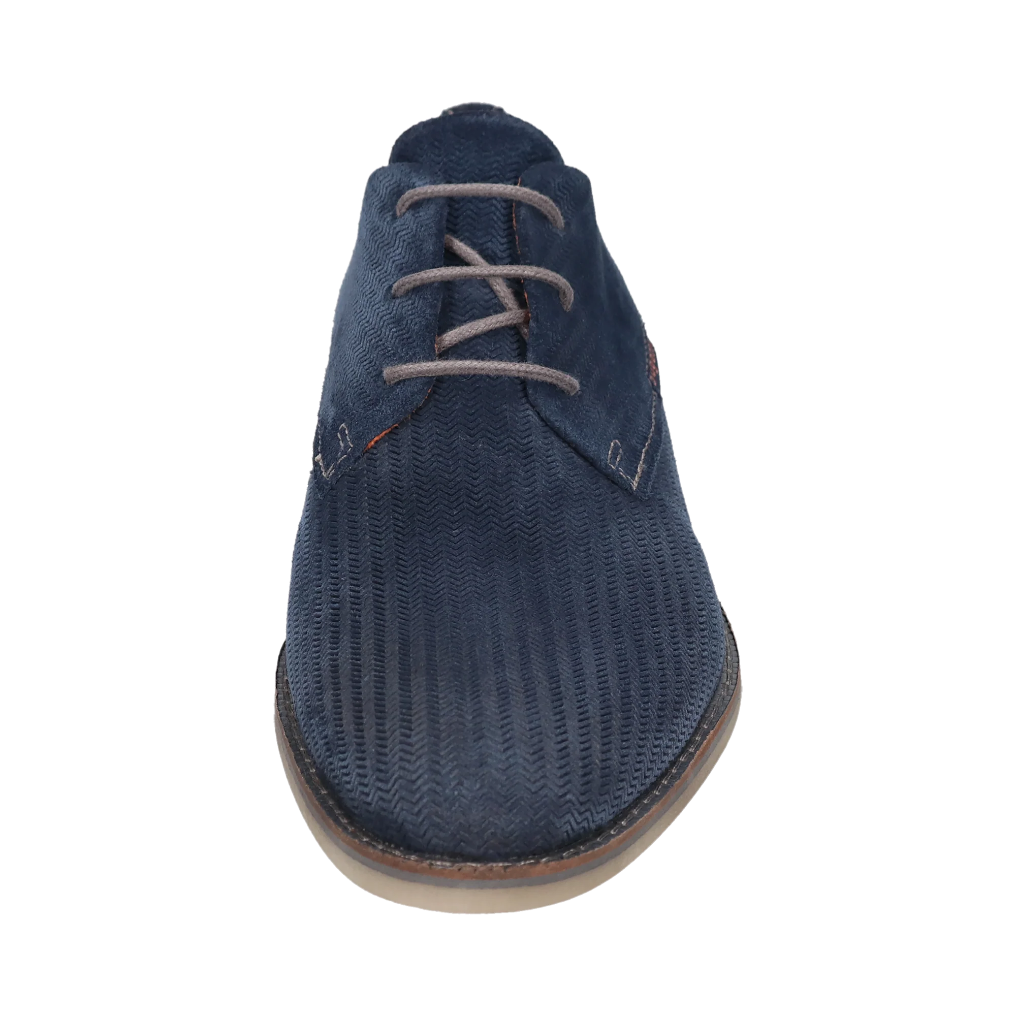Leder Business Schnürer blau