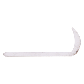 Hockeystickprofiel kunststof wit 8x21 mm lengte 260 cm