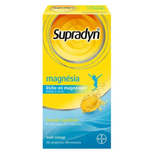 Supradyn Magnesia Anti-Stress - Vitaminas, Minerais e Magnésio - 30 comprimidos efervescentes