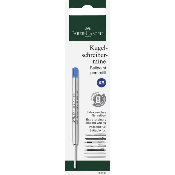 Kugelschreibermine, XB, blau, auf Blisterkarte