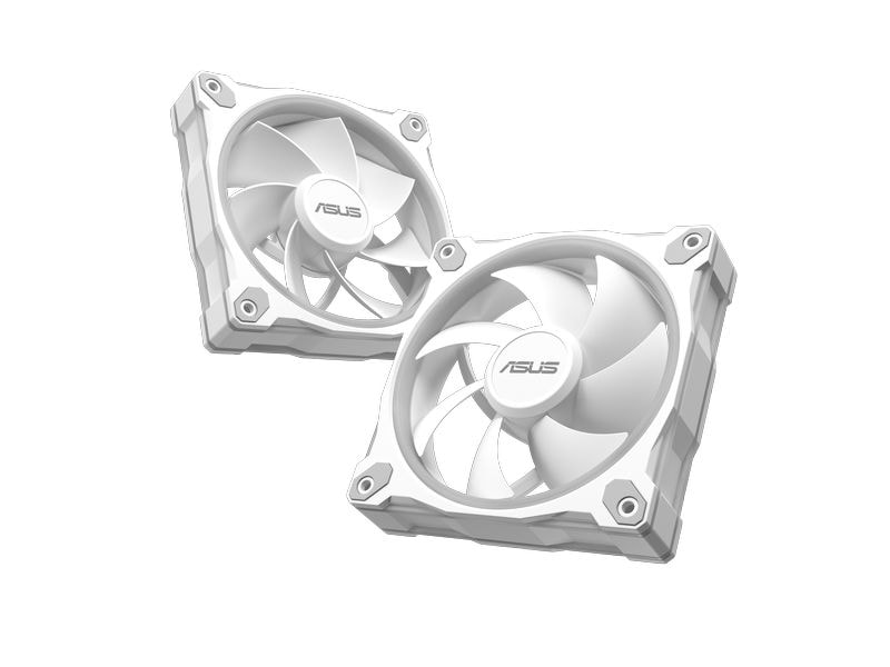 ASUS PC-Lüfter Prime MR120 Fan ARGB Reverse 3 in 1 Weiss 3er-Pack leiser Reverse-Lüfter mit rückseitiger ARGB-Beleuchtung und PWM-Steuerung