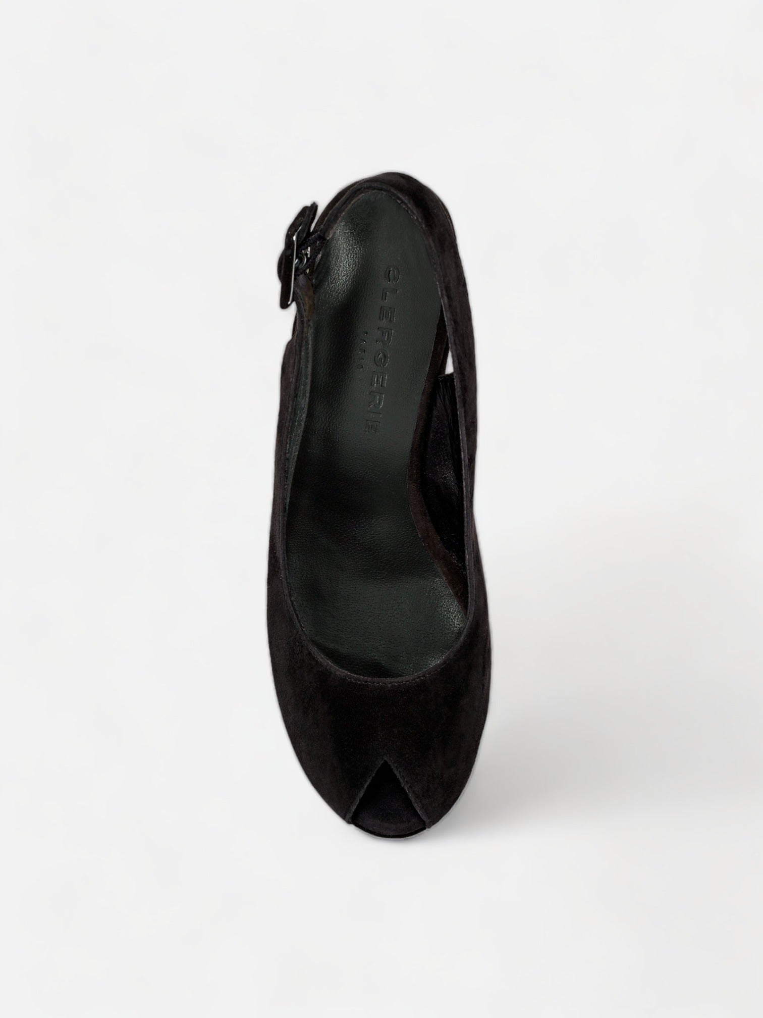 WEDGES - DYLAN wedges, suede goatskin black