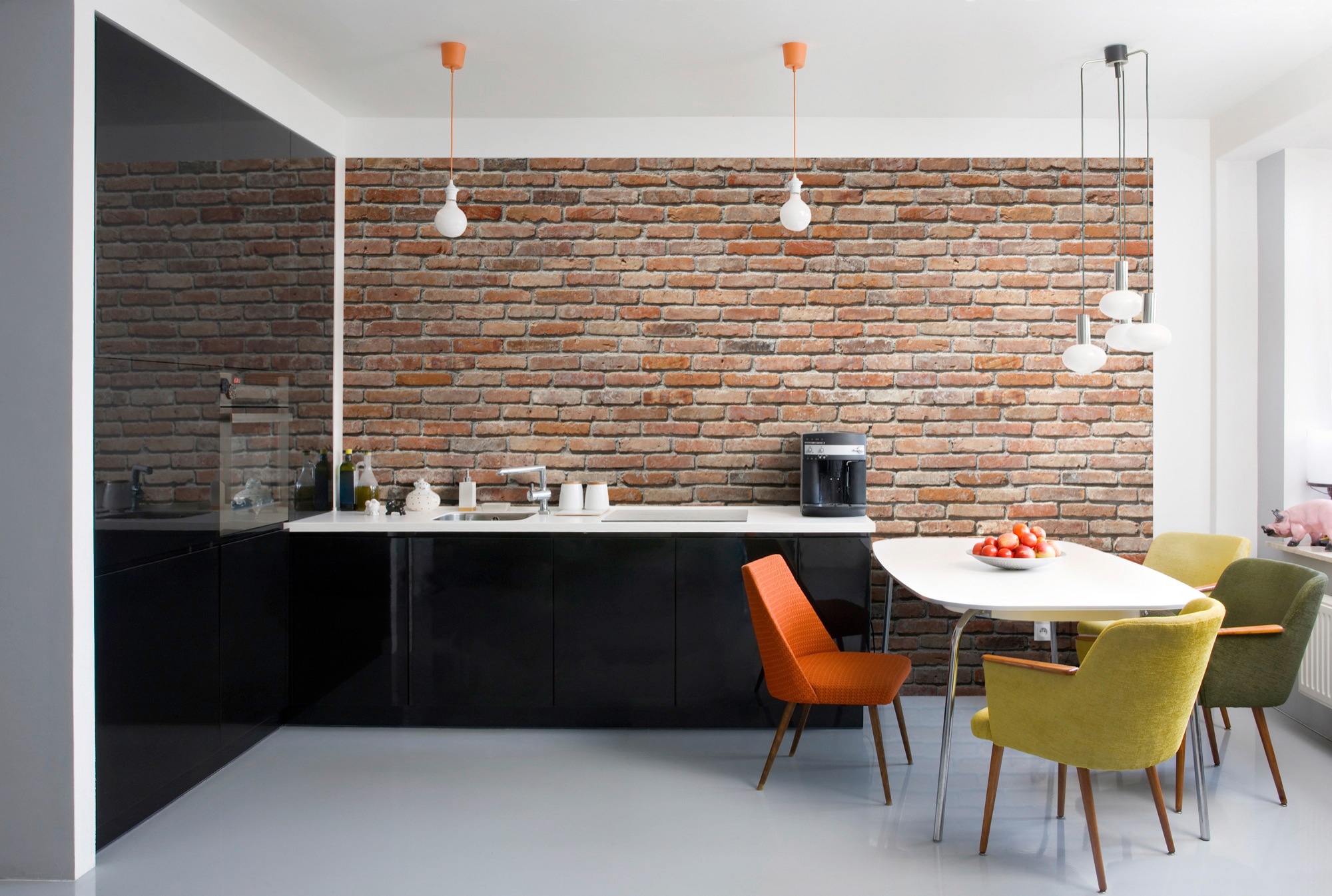 Komar Fototapete »Backstein - Grösse 368 x 254 cm« bedruckt glatt Wohnzimmer, Schlafzimmer