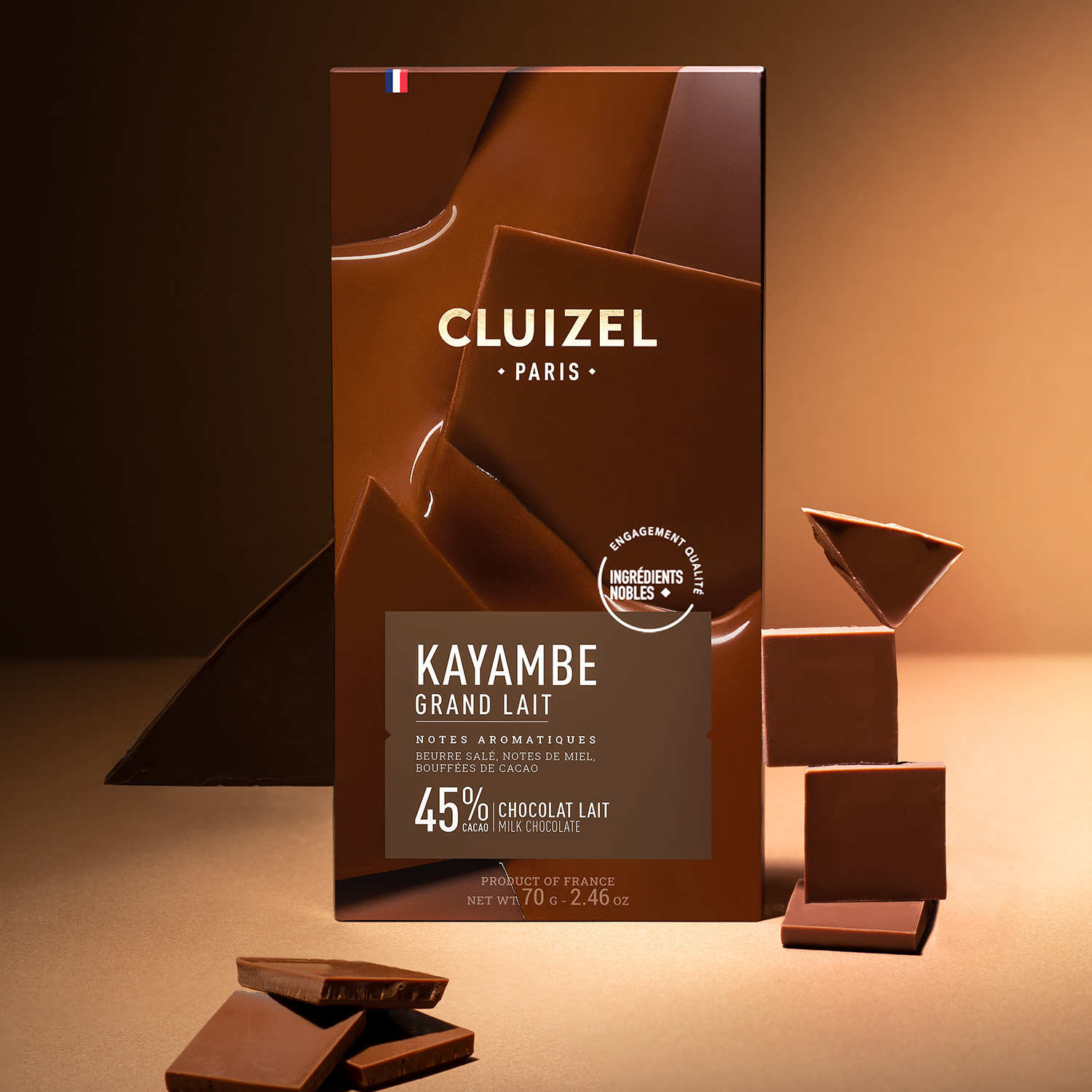 Tablette chocolat au lait - Kayambe grand lait 45%