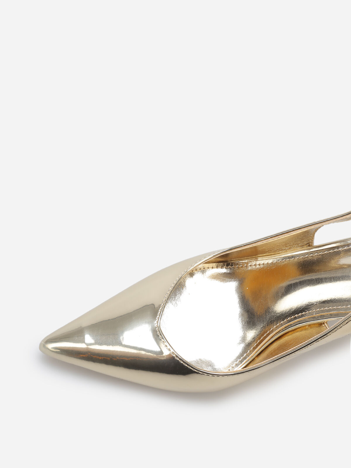 Escarpins slingback vernis- Doré