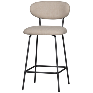 WOOOD barstoel Kjeld naturel geweven polyester stof