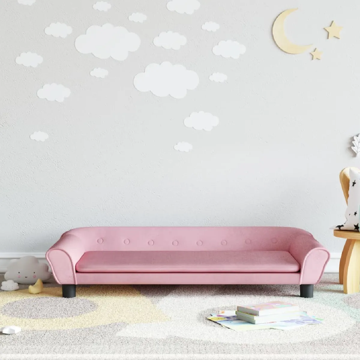 Vidaxl Canapé pour enfants Rose 100x50x26 cm