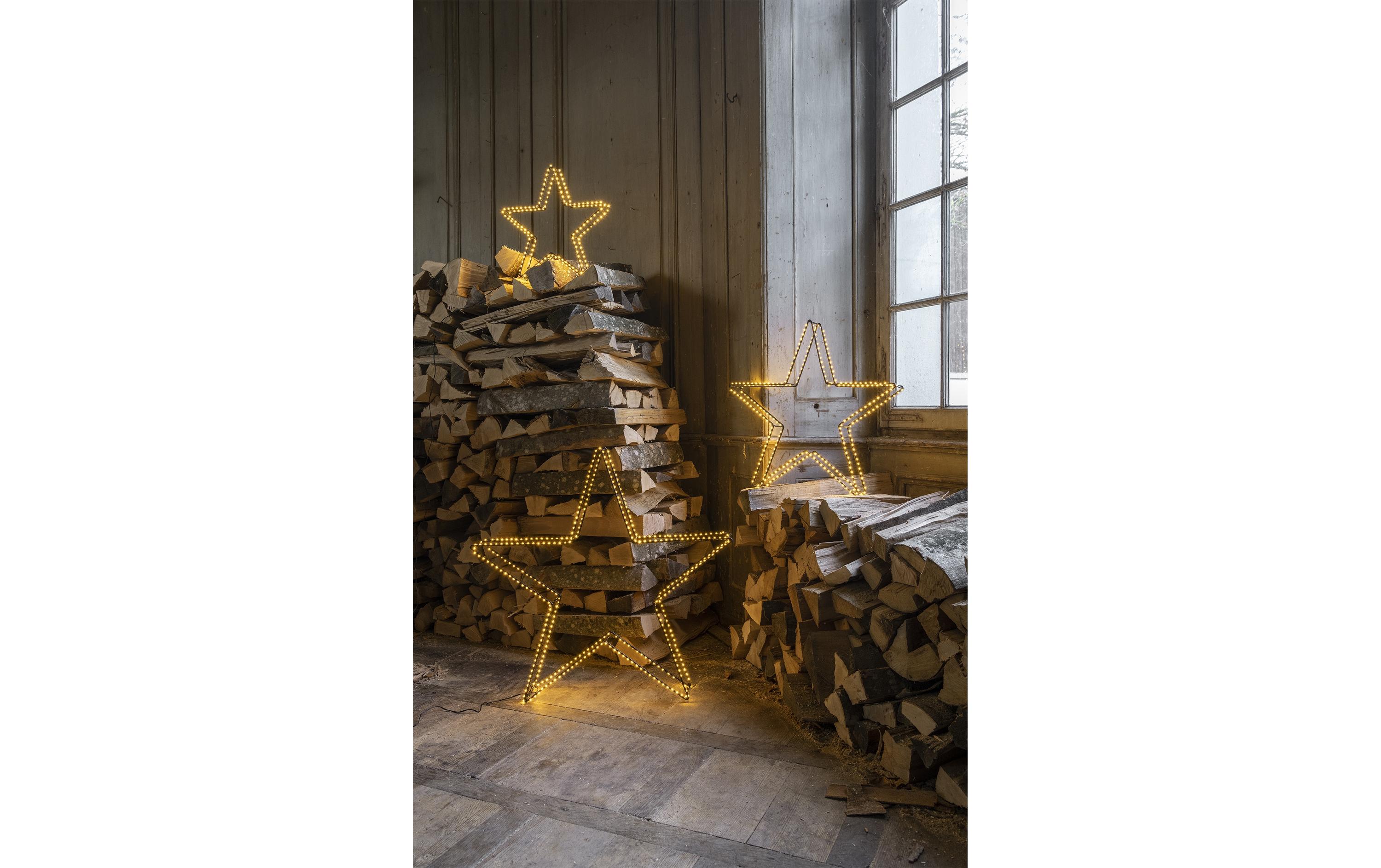 Dekolicht 3D Stern Nero, Ø 78 cmLED Weihnachtsdekoration für den Innen- und Aussenbereich