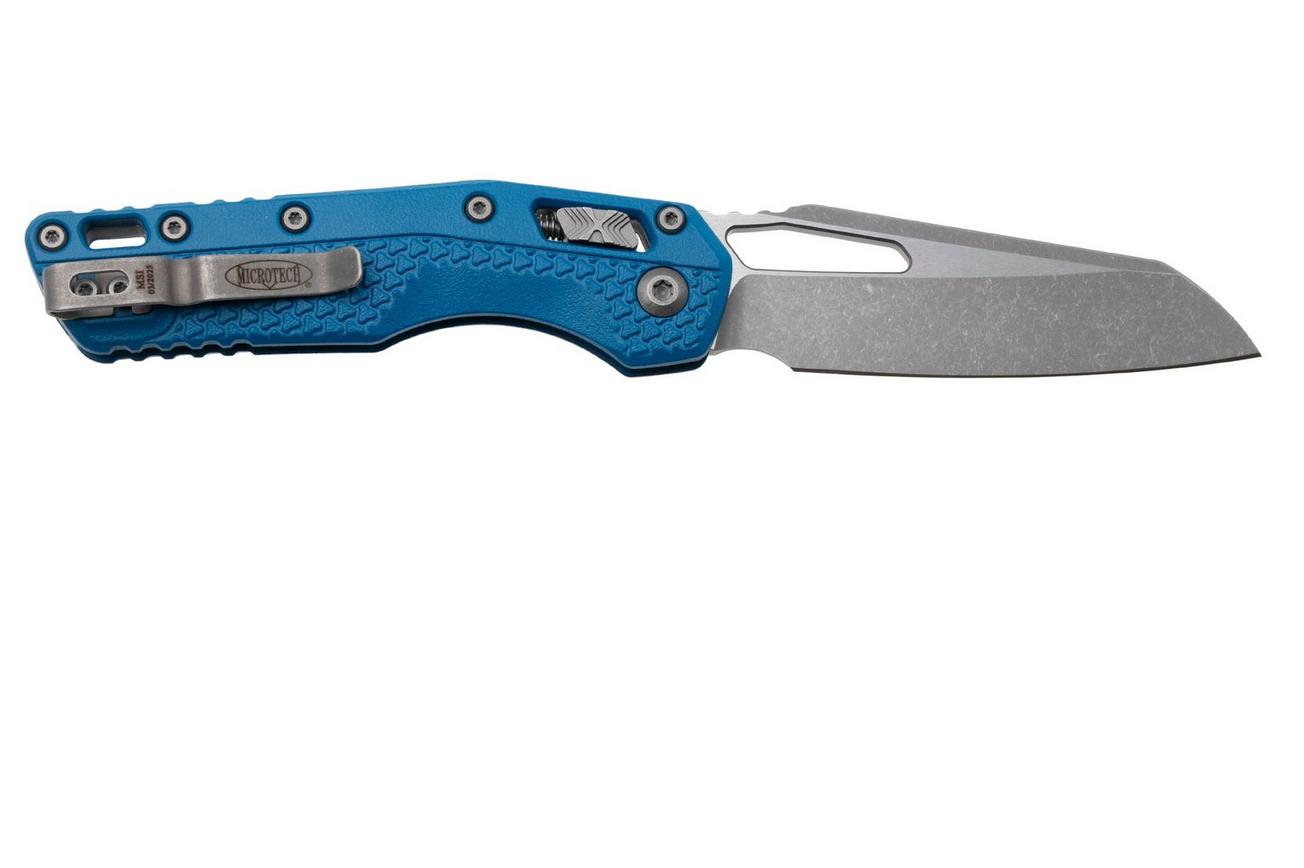 Microtech MSI Standard Issue 210T-10APPMCBL, Apocalyptic Stonewashed M390MK, Blue Polymer zakmes