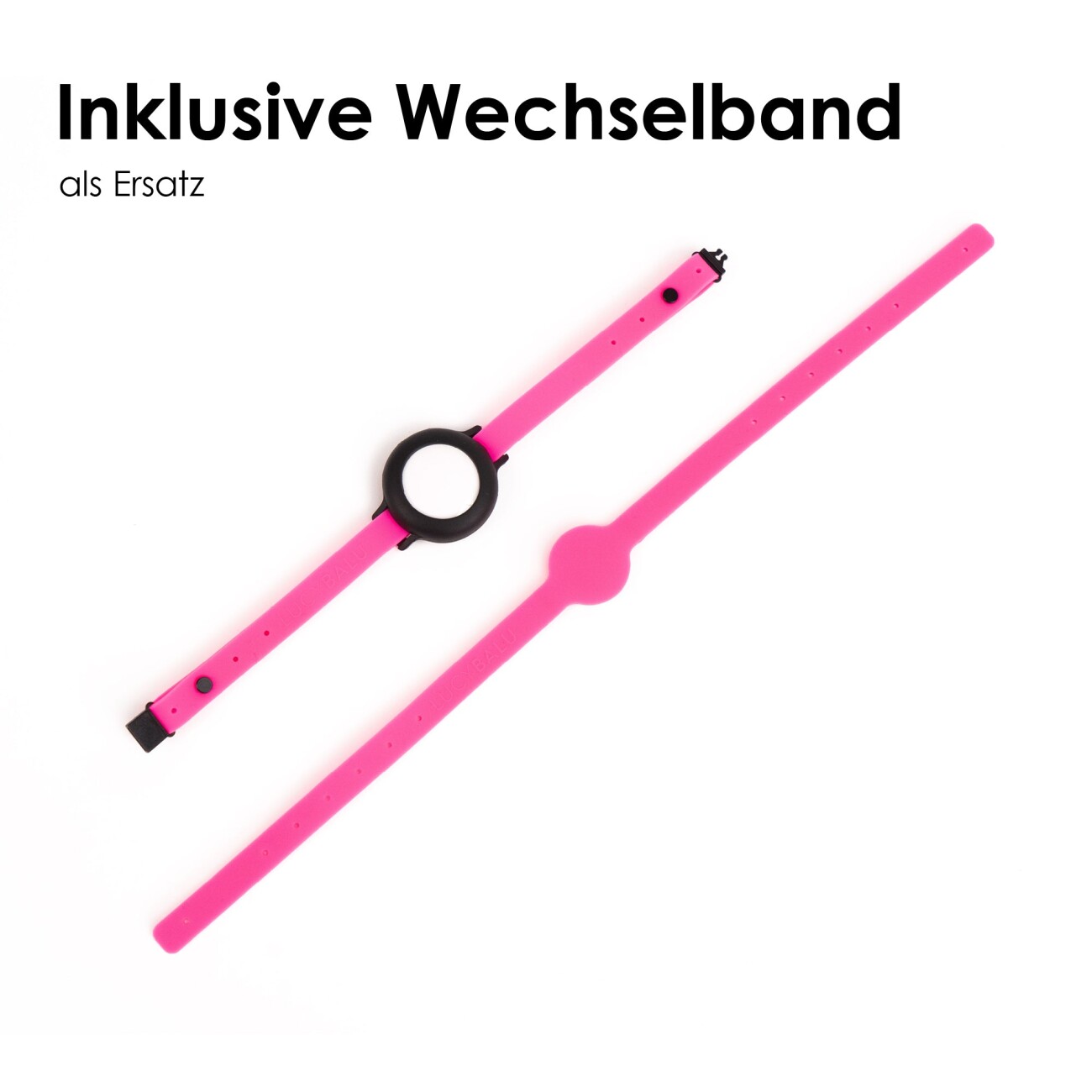 LucyBalu NEMO AirTag Katzenhalsband (Silikon) neon pink