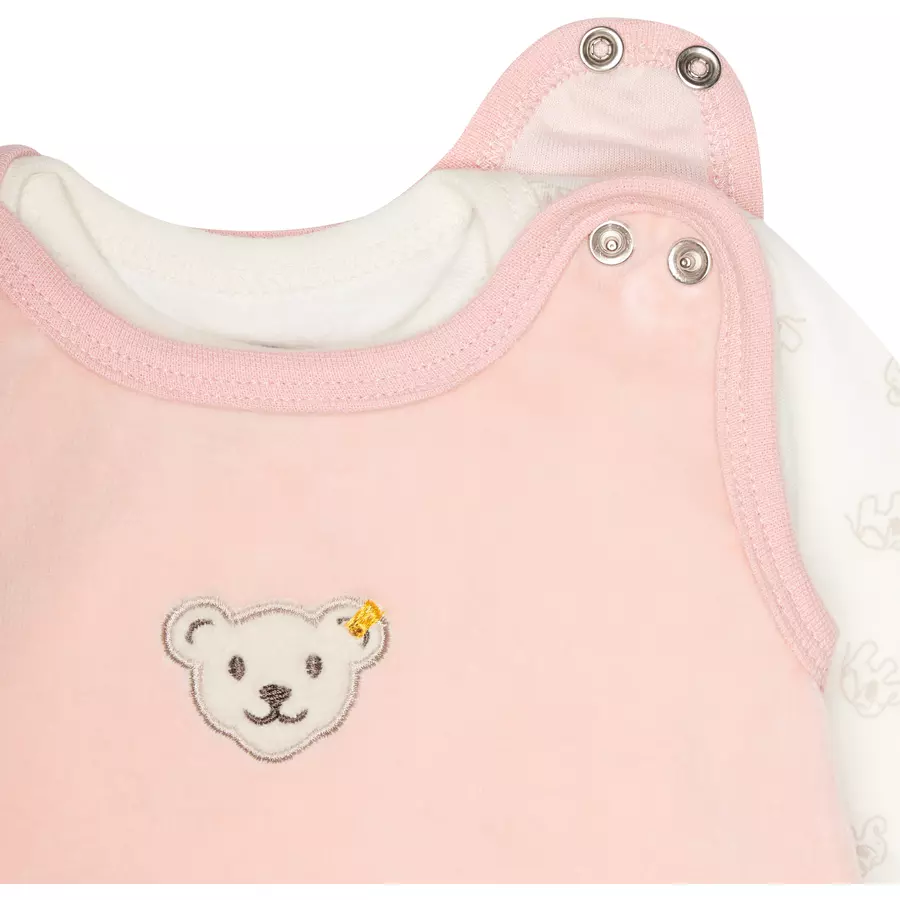 Steiff Strampler-Set silver pink