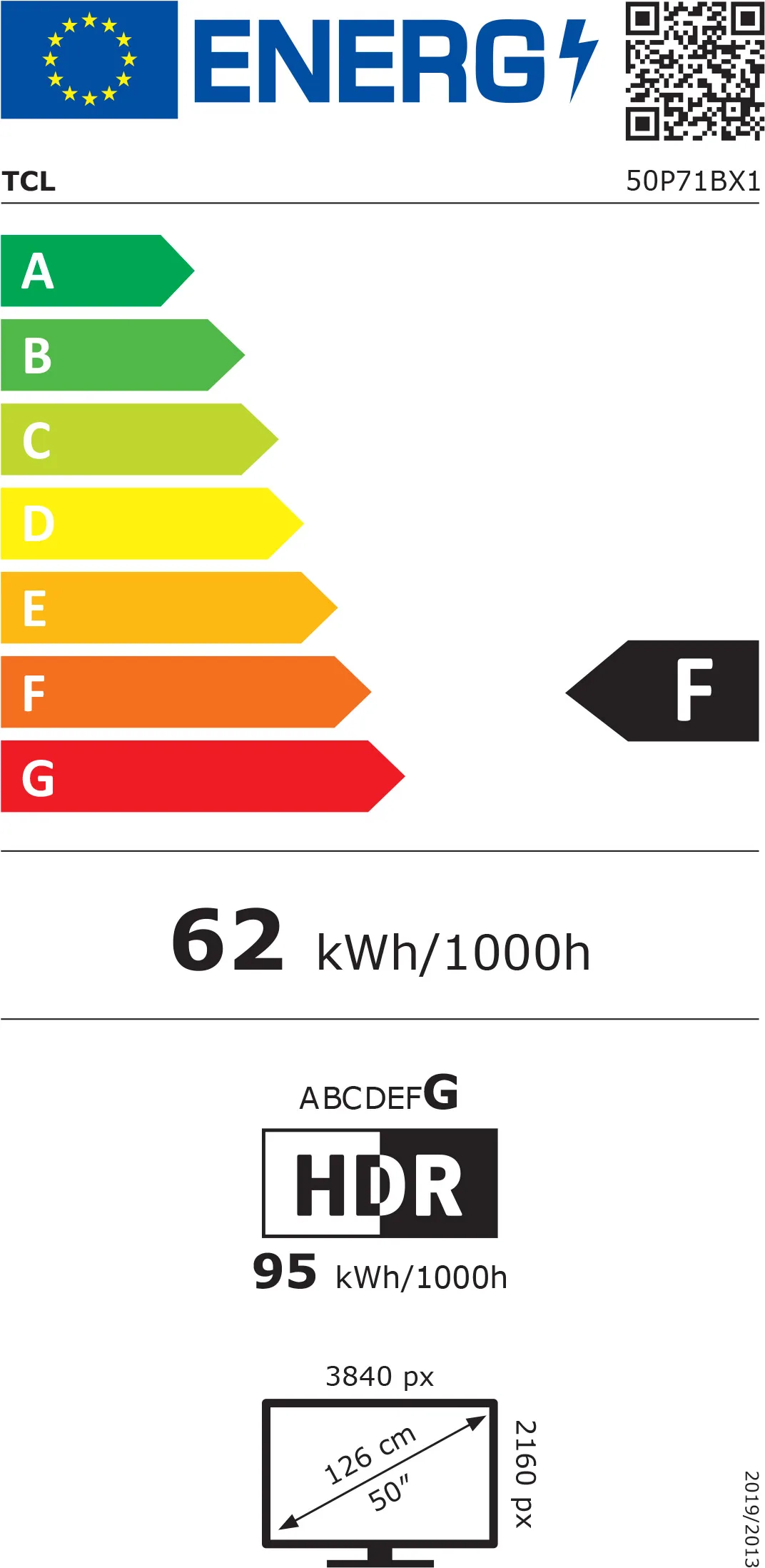 TCL 50P71B TV LED
