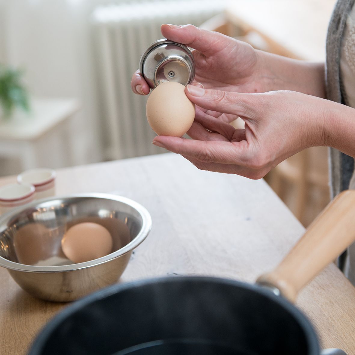 Eierprikker, roestvrij staal