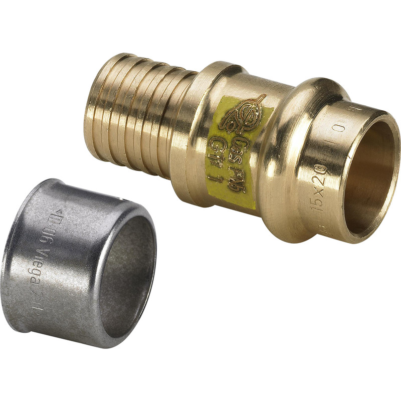 Viega Pexfit 2743G pers overgangskoppeling Profipress 20x15mm