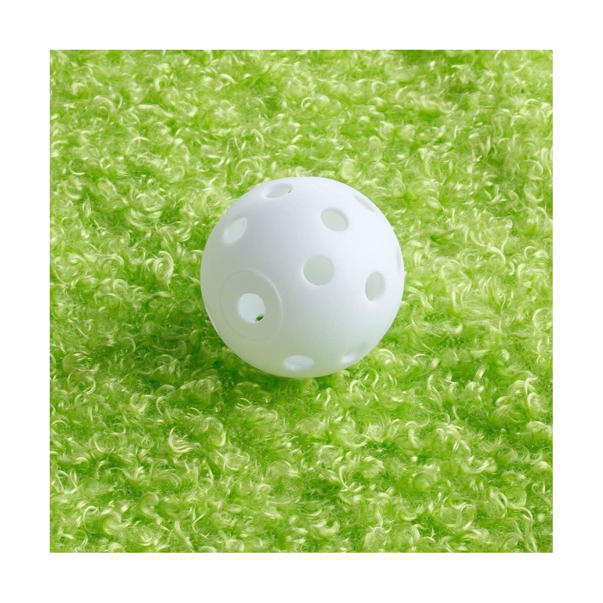 Treningsgolfballer med hull 10-pakning Hvit