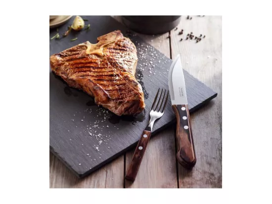 Malette pour barbecue 15 pièces en inox et bois Churrasco