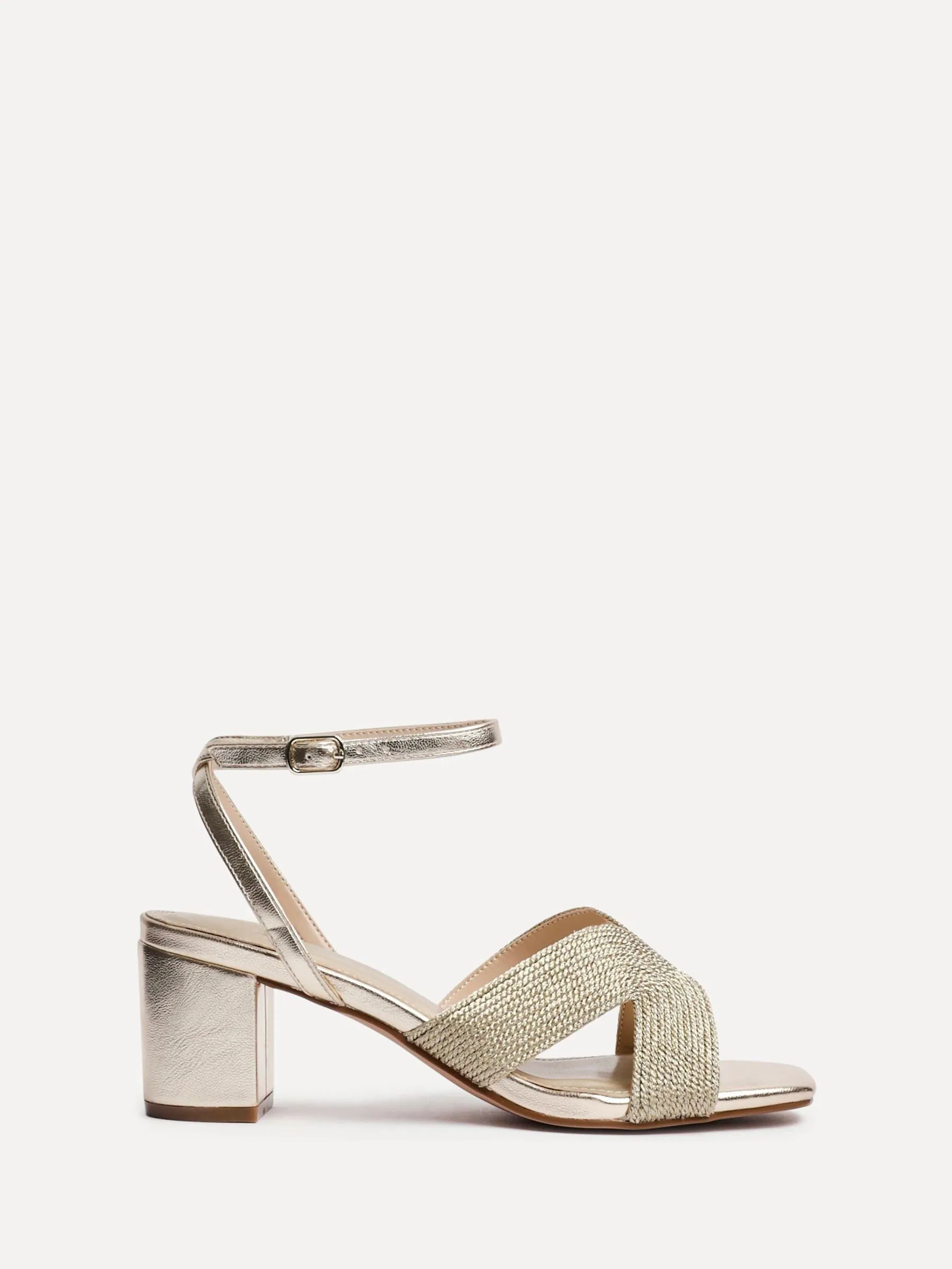 Linzi Alessia Cross-Over Front Strap Heeled Sandalen