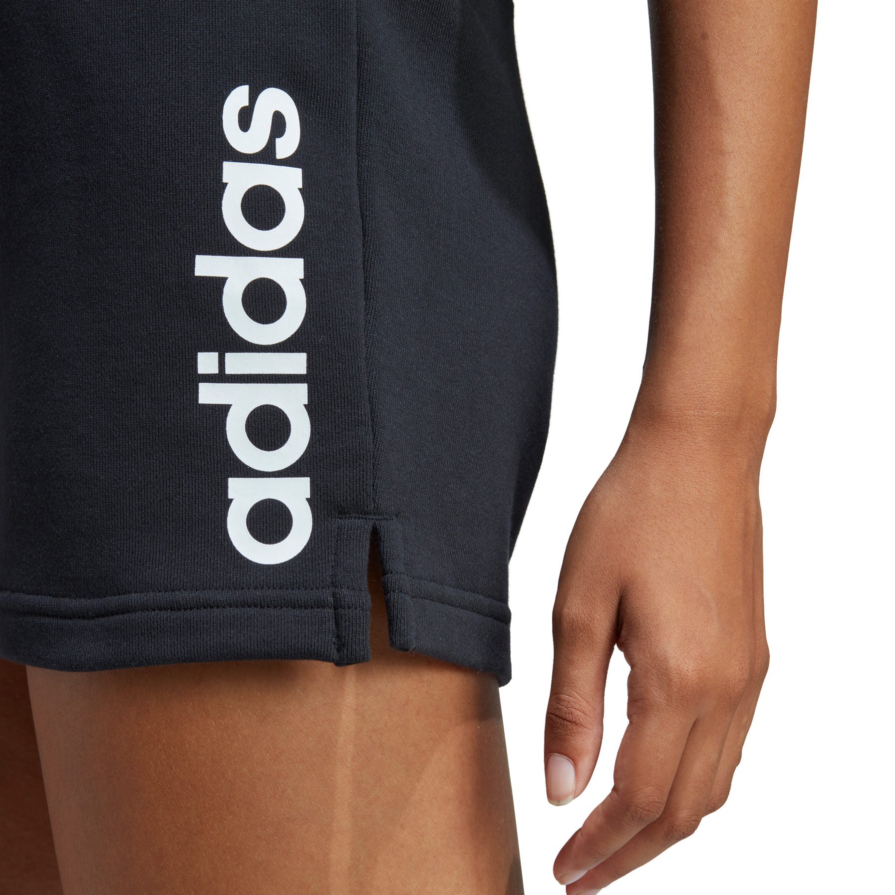 adidas Essentials Linear French Terry Shorts Damen schwarz