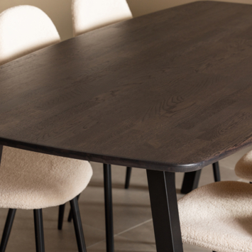 WOOOD tafelblad Tablo Deens ovaal deer brown 24 mm 200x100 cm