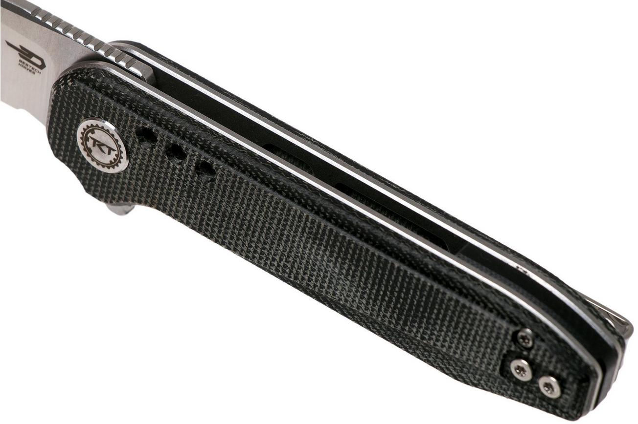 Bestech Syntax BG40D Black Micarta, Two Tone Satin zakmes, Todd Knife & Tool design