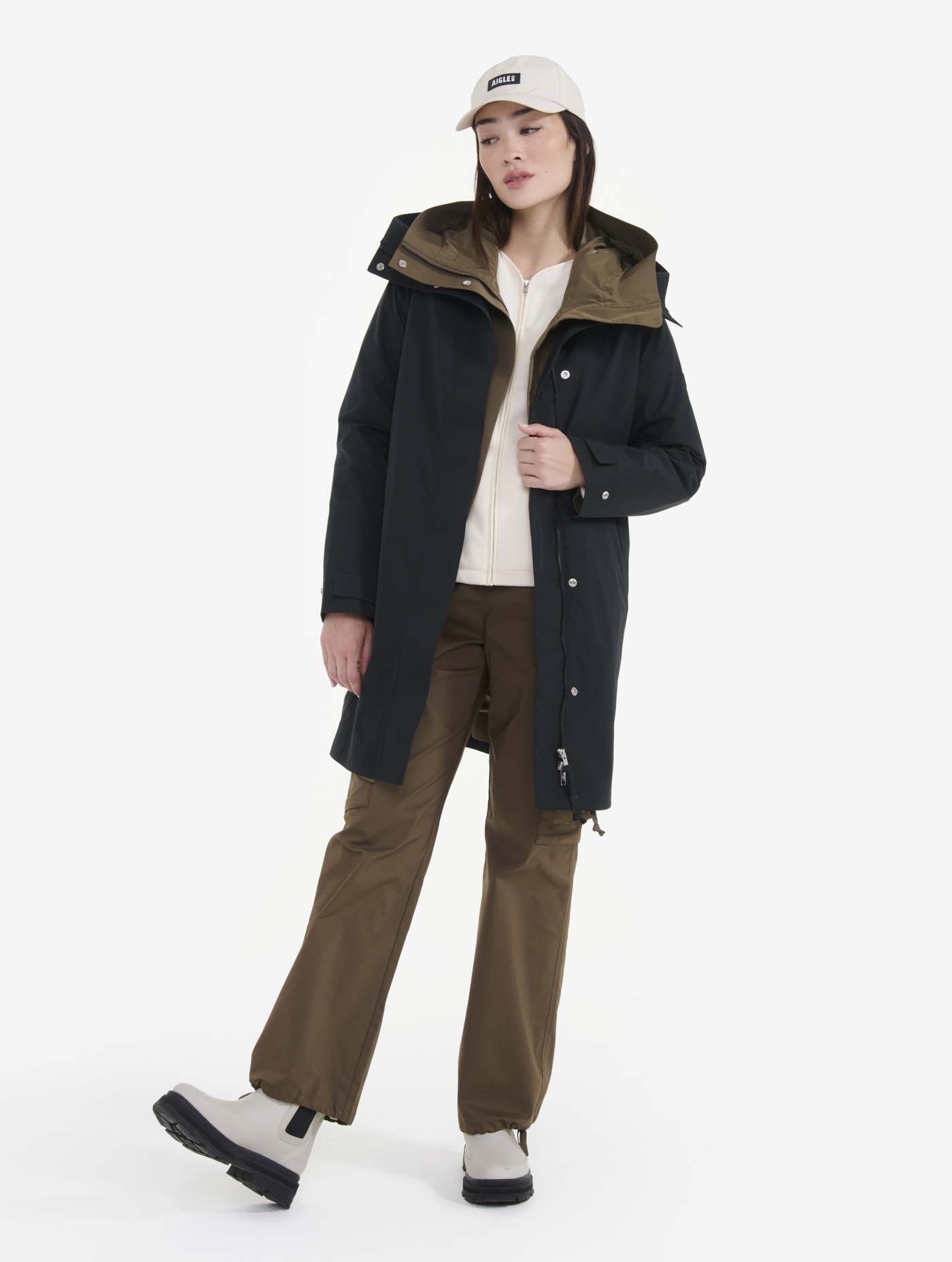 Parka longue MTD  à capuche NOIR