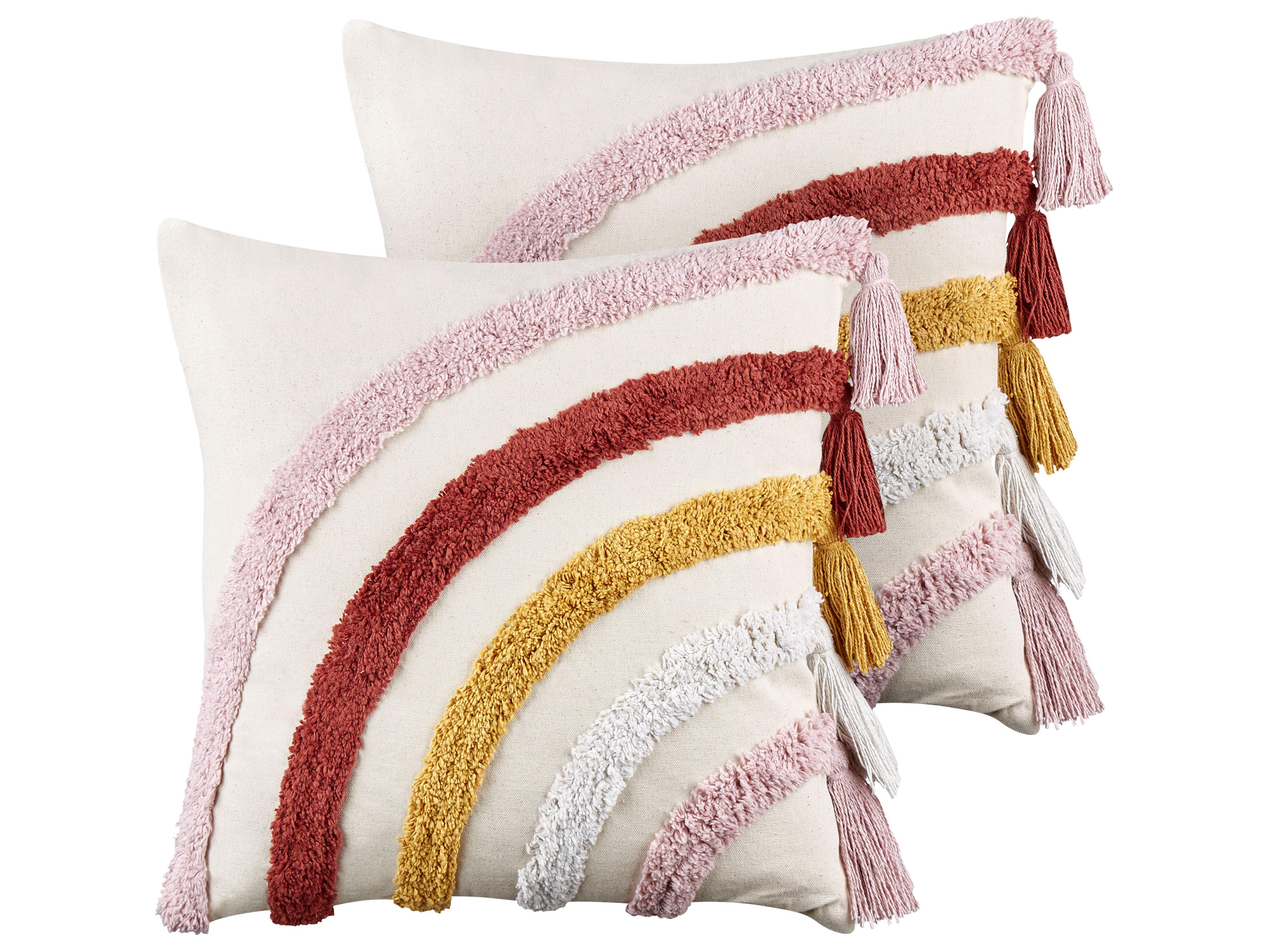 Set van 2 sierkussens RAINSTAR Katoen 45 x 45 cm Meerkleurig