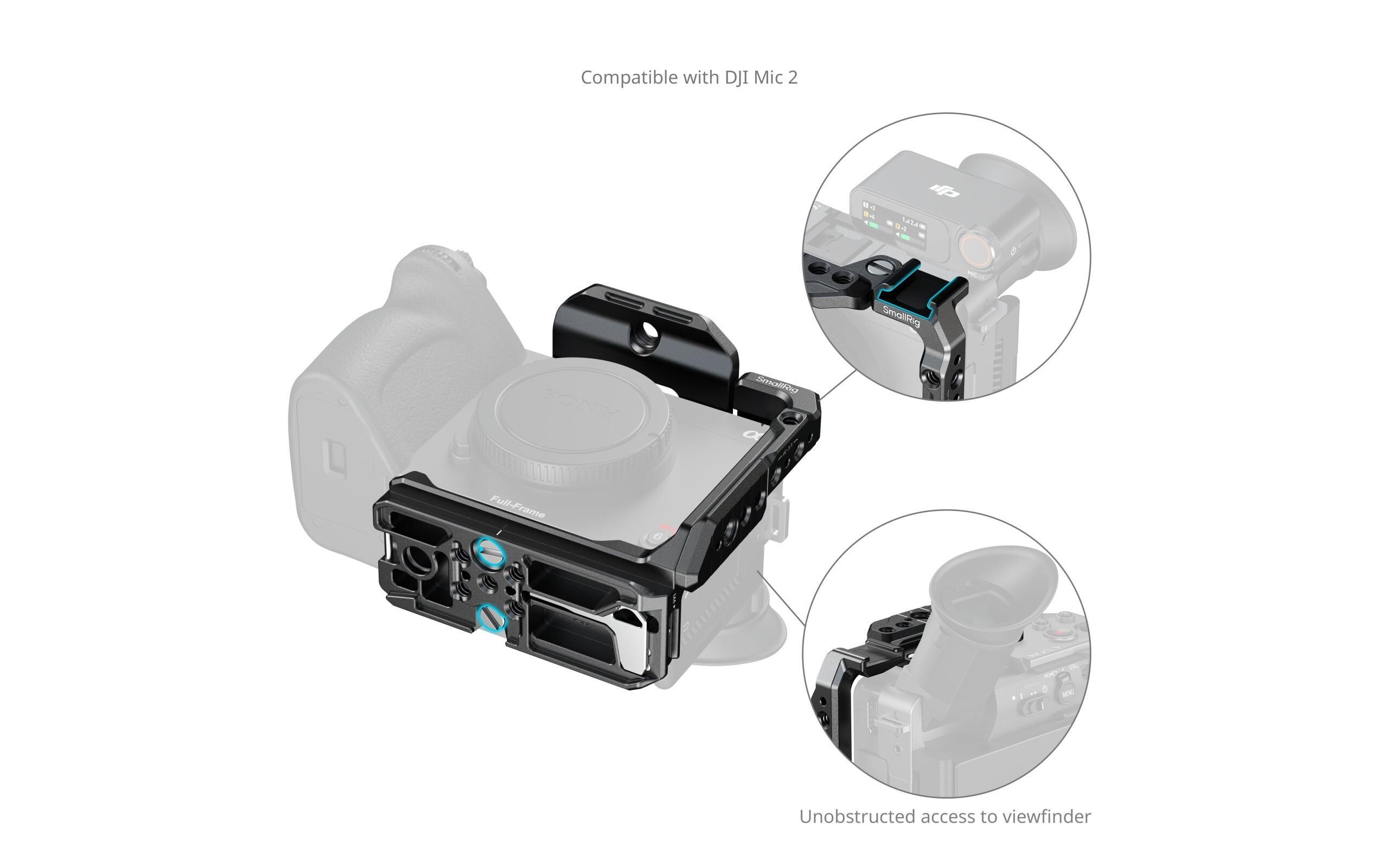 Half Cage für Sony FX2Für nahtlose Zubehörerweiterung