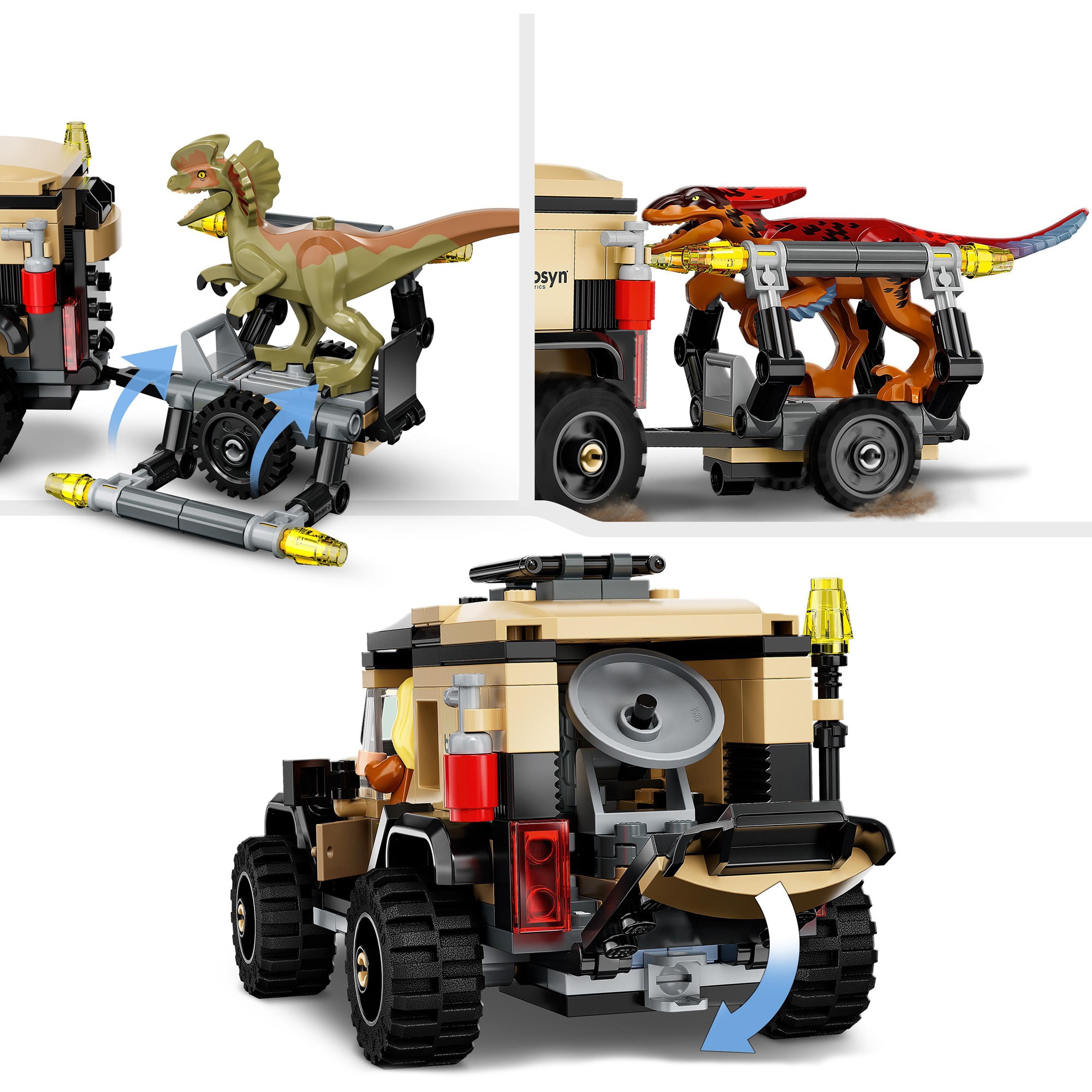 LEGO Konstruktionsspielzeug Jurassic World Pyroraptor & Dilophosaurus Transport