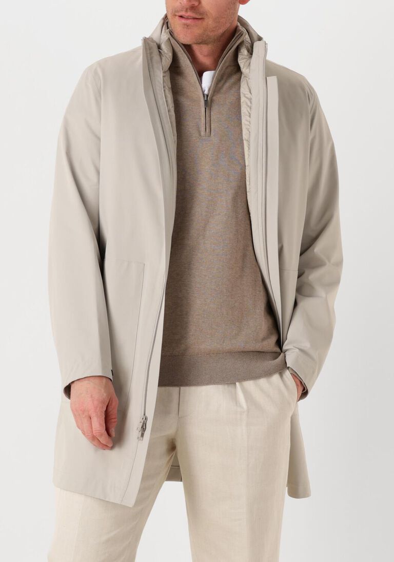 beige woolrich jack 2 layer 2in1 carcoat