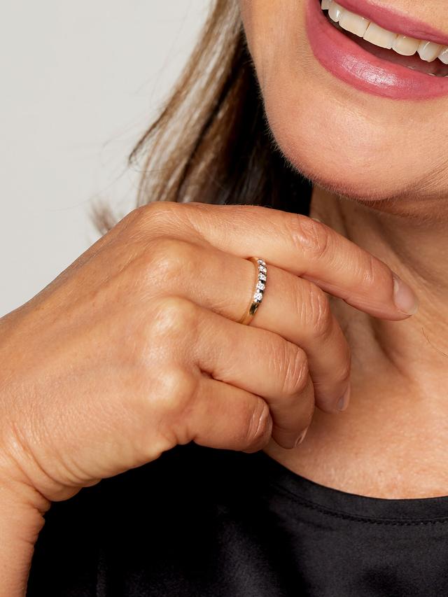 Rivière-Ring, Brillant, Gold 375 poliert